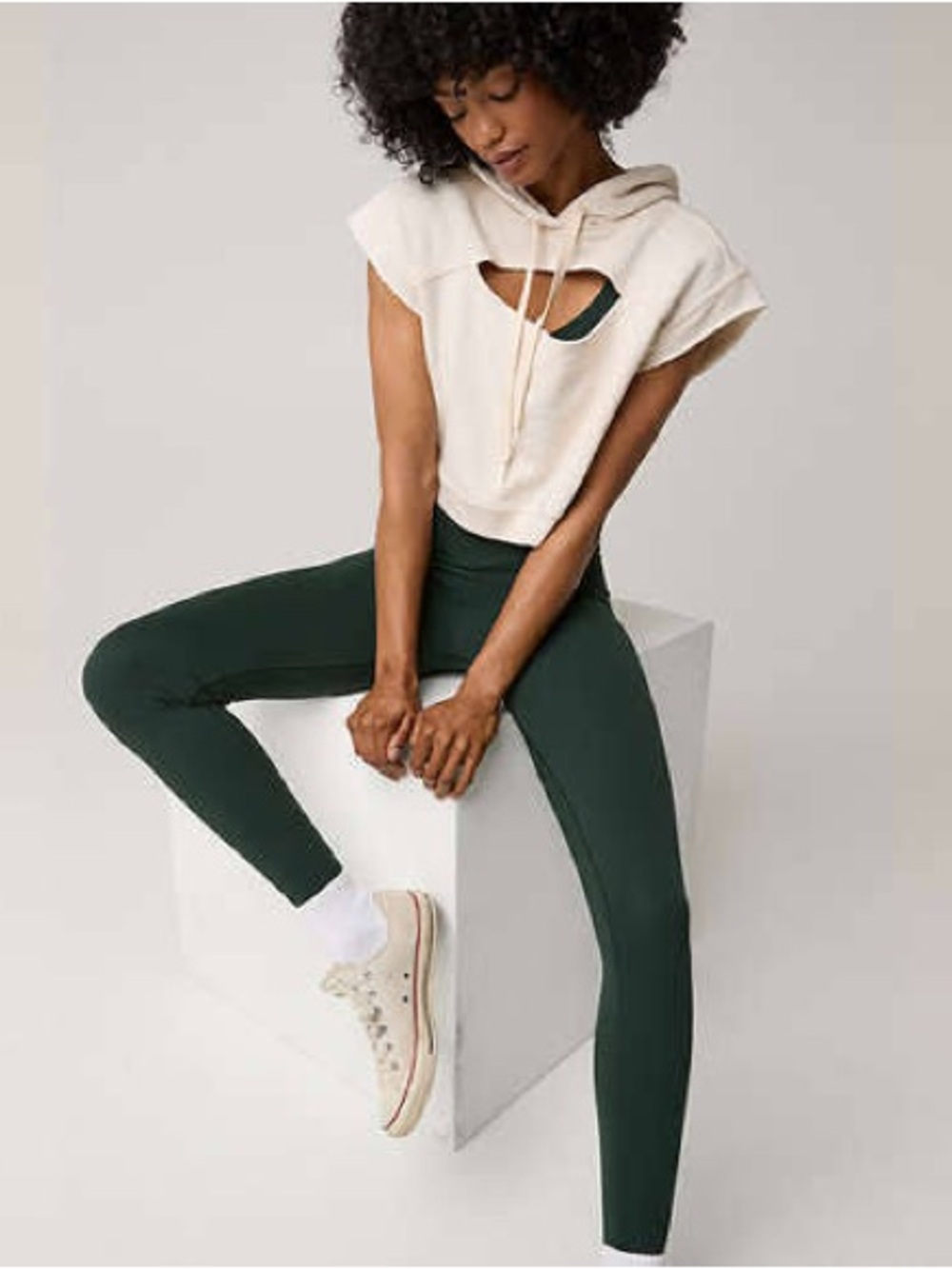 aerie High-Rise Dark Green Leggings